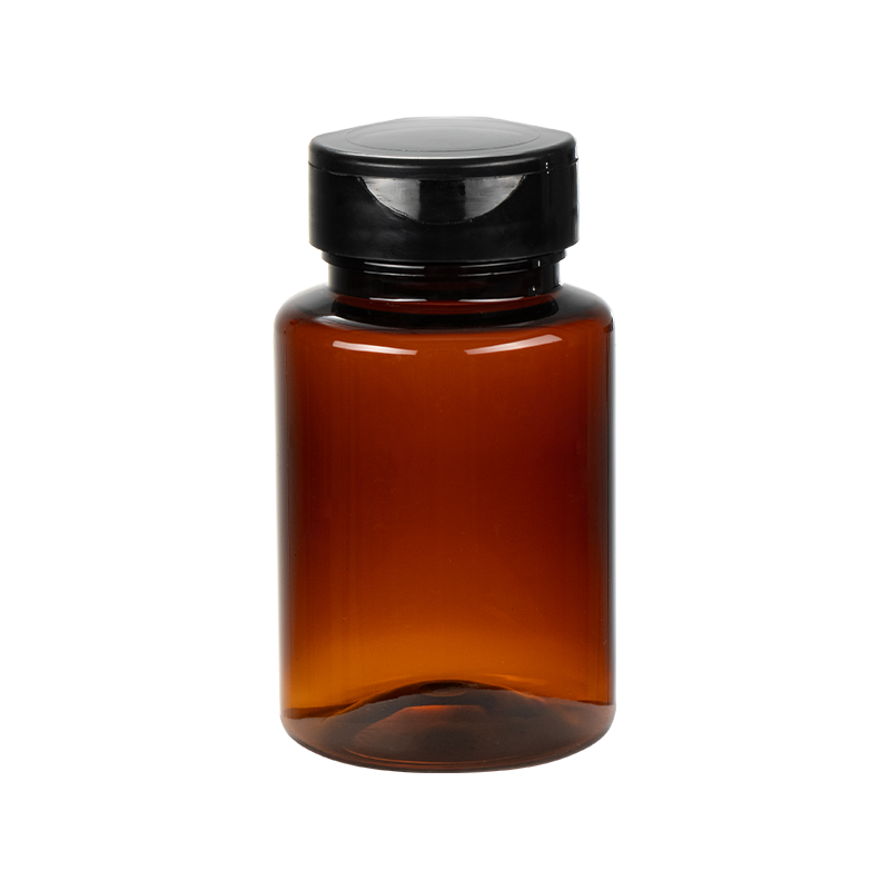 Runde PET-Flasche mit 120 ml Fassungsvermögen