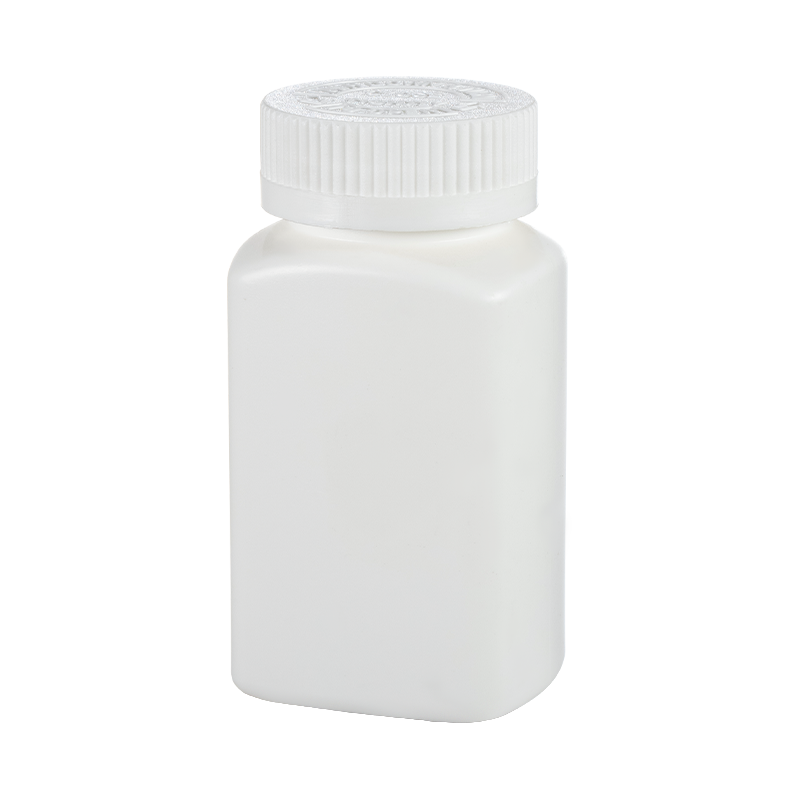 Quadratische HDPE-Flasche mit Deckel mit 44 mm Universaldurchmesser