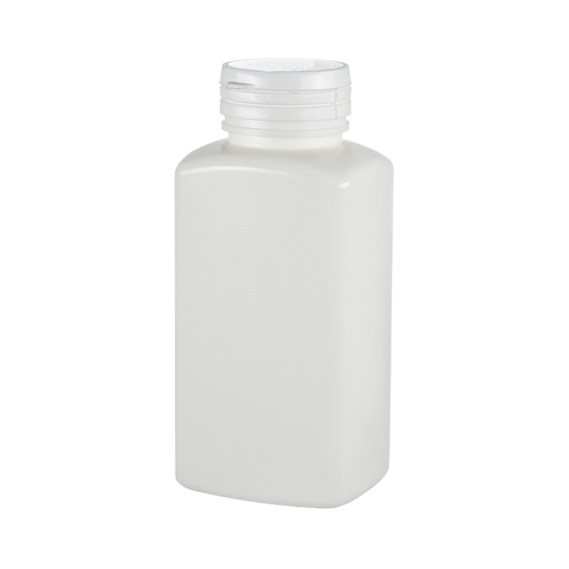 Quadratische HDPE-Flasche mit abziehbarem Deckel